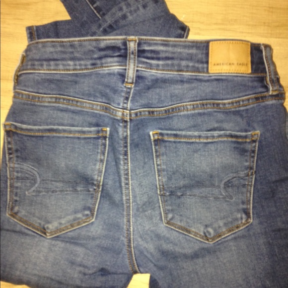 American Eagle size 4 Long high waisted jeggings - Picture 3 of 4